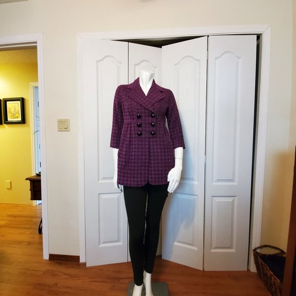 Mac & Jac Women Size S Double Breasted Coat Flare - Picture 2 of 8